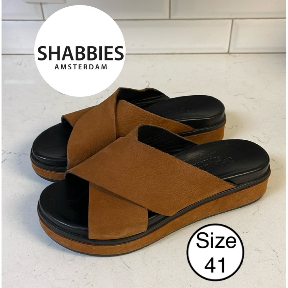 SHABBIES AMSTERDAM Mules in Dark Orange Size 9.5